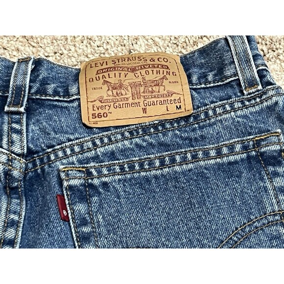 Levi's 560 Jeans Women's Size 10 28x32 Blue Loose Fit Straight Leg MADE IN USA - Picture 10 of 10
